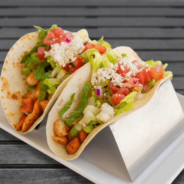 Chicken taco plate.